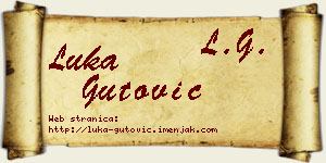 Luka Gutović vizit kartica
